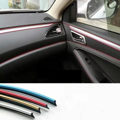 3/5M Auto Moulding Trim Car Interior Decoration Strip Car Seal Moulding Strip Door Dashboard Edge Universal Car Trim Line Strip