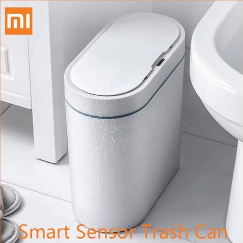Xiaomi Mijia Household Smart Sensor Trash Can Battery(Not Included) Powered Automatic Bathroom Toilet Waterproof Narrow Seam Bin