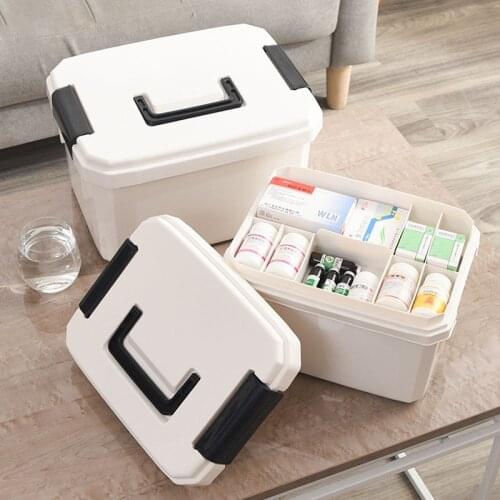 Household Portable Multi-Layer Medicine Cabinet Multi-Function Plastic Portable Storage Box Hospital Pharmacy First Aid Kit
