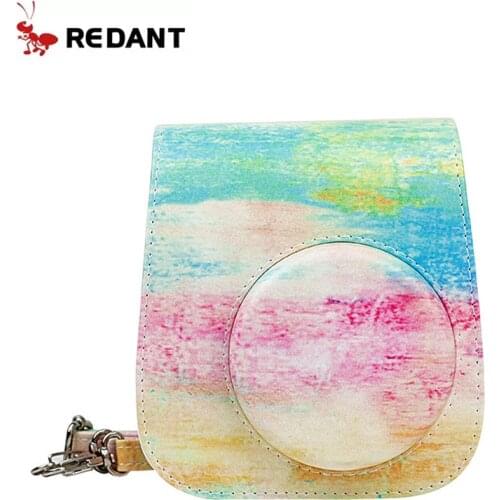 For Instax Mini 11 9 8+ 8 Instant Film Camera Case, Quality PU Leather Protective Soft Carry Bag Cover with Shoulder Strap