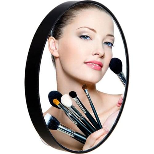 CSHOU220 Portable Round Makeup Mirror with ABS Plastic Shell Pocket Magnifying Cosmetic Mirror