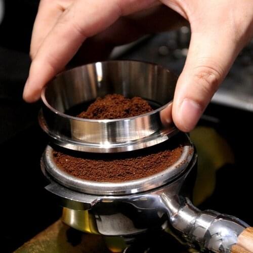 Stainless Steel 51mm 53mm 58mm Coffee Powder Ring Intelligent Dosing Espresso Barista Bowl Funnel Portafilter Coffee Accessories
