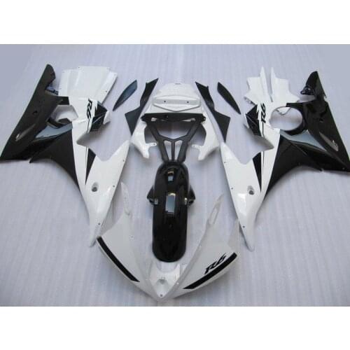 Motorcycle Fairing kit for YAMAHA YZFR6 03 04 05 YZF R6 YZF600 2003 2004 2005 ABS Plastic White black Fairings set+Gifts YC38