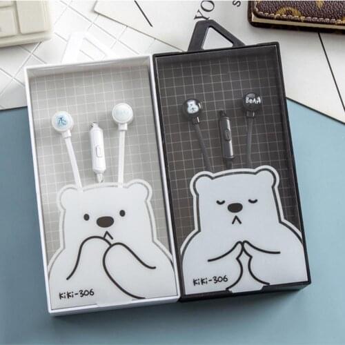 2021 new cute creative cartoon cute 3.5mm jack wired in-ear headphones for children with microphone, suitable for iPhone Xiaomi