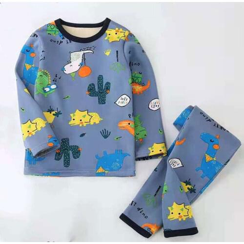 New Fashion 2021 Girls Boys Sleepwear Nightwear Pajamas Baby Infant Clothes Cartoon Pajama Sets Warm Casual Kids Pyjamas Sets