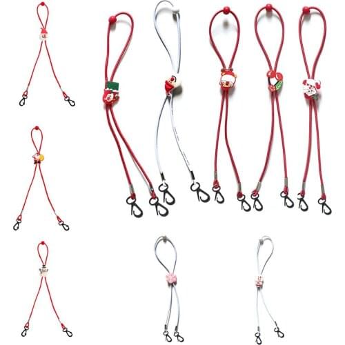 New Christmas Face Mask Anti-lost Neck Lanyard Cartoon Adjustment Buckle Holder Rop For Adlut Kid Masks Anti-drop Hanging Rope