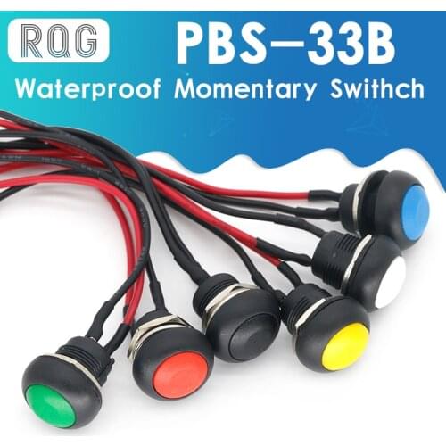 12mm PBS-33B Waterproof Momentary ON OFF Push Button Swithch Mini Round Switch