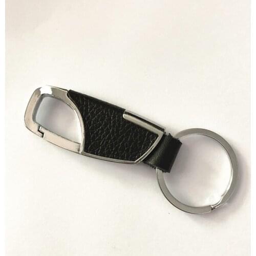 Simple fashion leather metal car keychain for kia rio 2018 octavia a5 golf mk7 peugeot 308 accessories hover chr renault