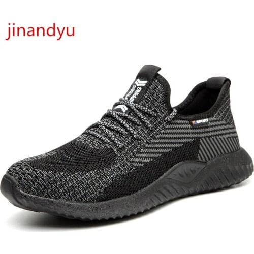 Working Shoes Man Safety Steel Toe Shoes Anti Puncture Comfy Breathable Safty Shoes Male Non Slip Outdoor Casuales Work Boots