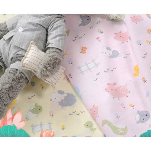 Satin woven sheep Cotton Fabric,Patchwork Cloth,DIY Sewing Quilting Fat Quarters Material For Baby&Child 50x160cm