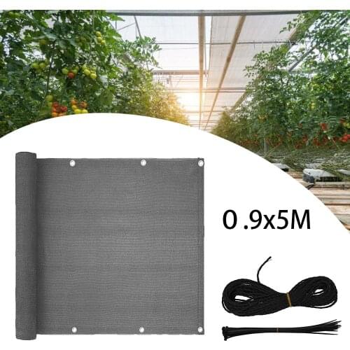 1PC Wind Sunshade Net Shelter Privacy Screen Breeze Sewing Buckle Outdoor Awning Balcony Garden Fence Cover with Ties