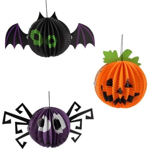 Halloween decorations large and small size Stereoscopic ghost pumpkin bat lantern 1pc/bag