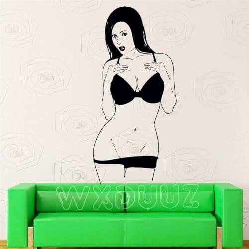 WXDUUZ Sexy Girl With Big Boobs And Hot Body Bikini wall Decal Art Vinyl Decor Home Wall Stickers Art Decor 5037