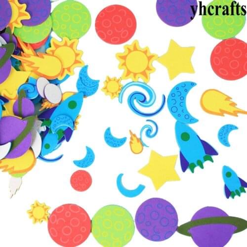 1bag/LOT.Outspace Star foam stickers.Early educational toys Kindergarten crafts Creative activity items Kids diy toys Wholesal