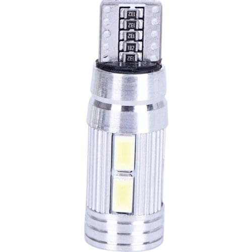 1Pcs 5630 6SMD T10 W5W LED Canbus 168 194 Car Wedge Side Bulb White 6000K Auto Light Dome Door Map light DC 12V