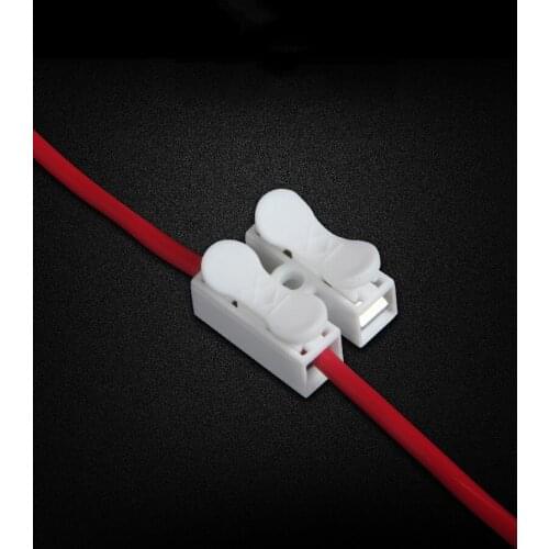 10PCS Connection Terminal CH-2 Wire and Lamp Fast Connector 2-bit Connector Fast Spring Docking