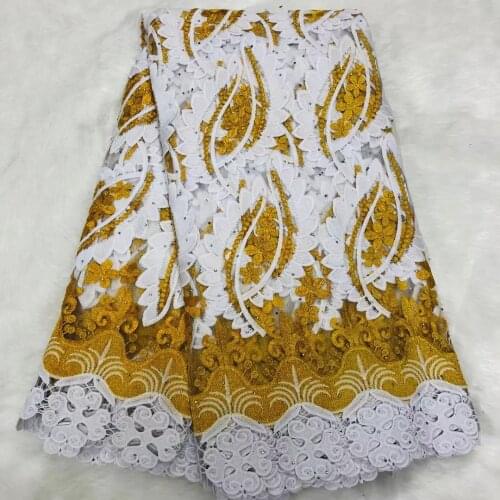 African lace fabric 2021 high quality net lace french tulle embroidery lace latest guipure lace for wedding 5Yards