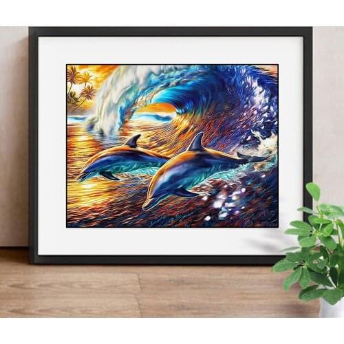 5d Diamond Painting New Arrivals Animals Picture Of Rhinestones Diamond Embroidery Nature Dolphin Cross Stitch Kits