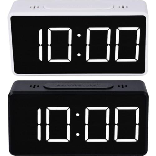 Digital Alarm LED Clock Snooze Table Clock Electronic Clock Desk Alarm Clock USB Timer Calendar °C-℉ Thermometer