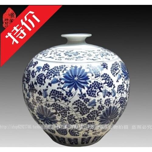 Ceramics blue and white porcelain blue and white pomegranate bottle derlook housewarming gifts