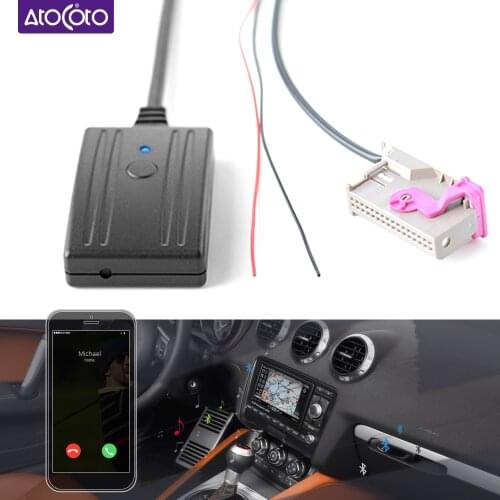 Bluetooth 5.0 Car Kit Phone Call Handsfree for Audi RNS-E Navigation A8 TT R8 A3 A4 Radio Stereo 32 Pin AUX Cable Adapter
