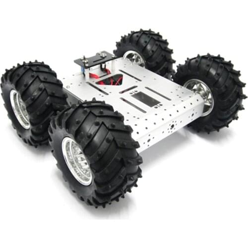 Metal 4WD Smart Robot Car Chassis For Arduino With 130mm Wheel 4 Wheels Car Mobile Platform DIY RC Toy Tracing Experiment Kit