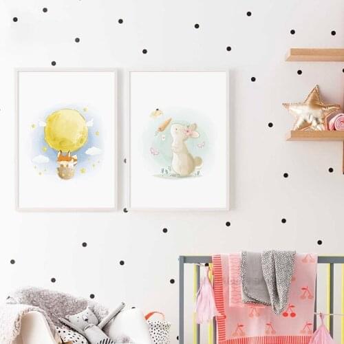 Cute Nordic Cartoon Animal Illustration Canvas Painting Art Poster And Print Baby Room Children’s Room Picture Wall Home Decor