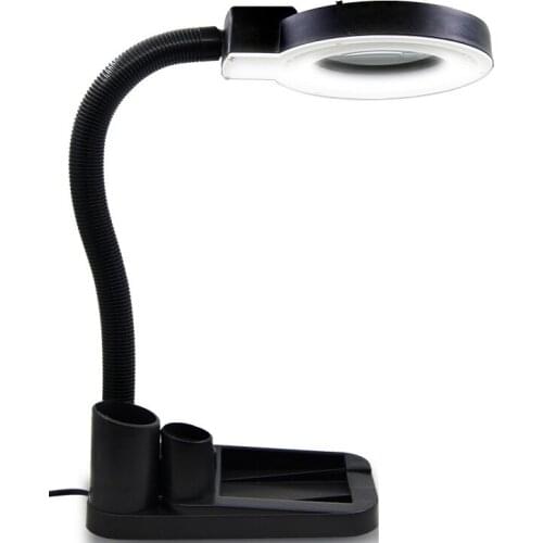 5X-10X Desktable 40pcs LED lights magnifying glass for reading /inspection /soldering repair tools