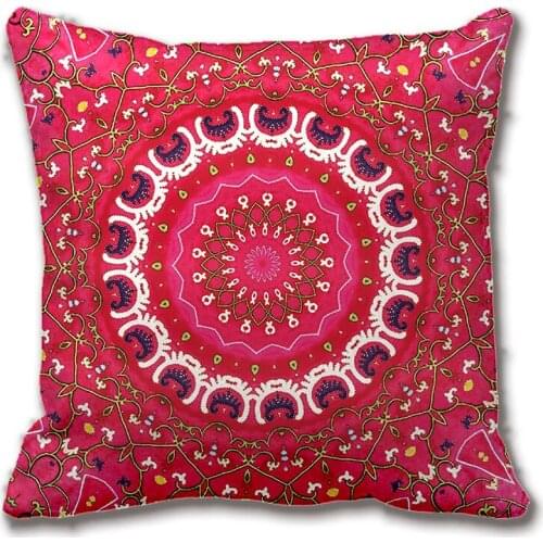 Tribal Southwest Geometric Boho Pattern Pink Throw Pillow Decorative Cushion Cover Pillow Case Two Sides Printing By Lvsure