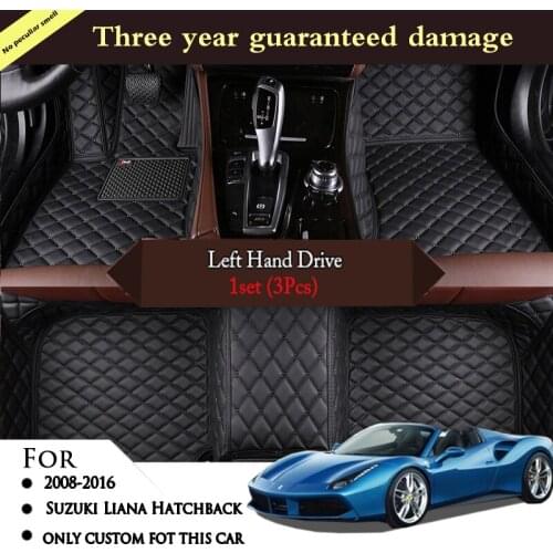 Custom Carpets For Suzuki Liana Hatchback 2016 2015 2014 2013 2012 2011 2010 2009 2008 Leather Car Floor Mats Car Styling Rugs