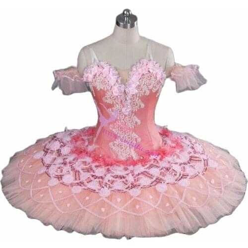 Adult Professional Ballet Tutu Pink Dew Drop Performance Tutus Fairy Doll Platter Pancake Tutu Costume Ballet Stage Tutu Ballet
