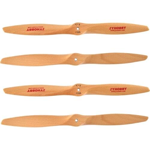 Sky-fly 13*6 Wooden Propeller CW CCW Tracter Pusher Prop For Fixed Wing RC Airplane Model Aircraft
