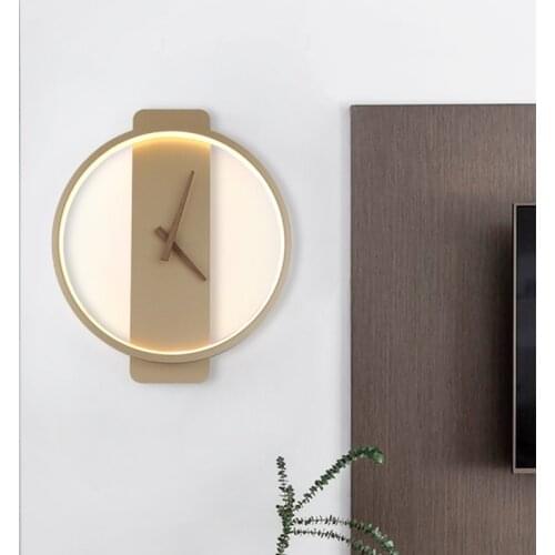 Modern Led Wall Lamp Nordic Lighting Sconce Living Bedroom Bedside 18W Restaurant Clock Indoor Fixture Indoor Decor Round Lights