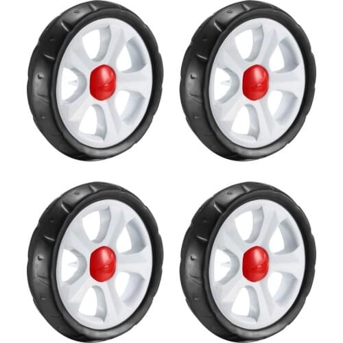 Uxcell Plastic Swivel Pulley Wheel 152mm/6inch Dia Single Wheel 6mm Mounting Hole, 4pcs 159mm