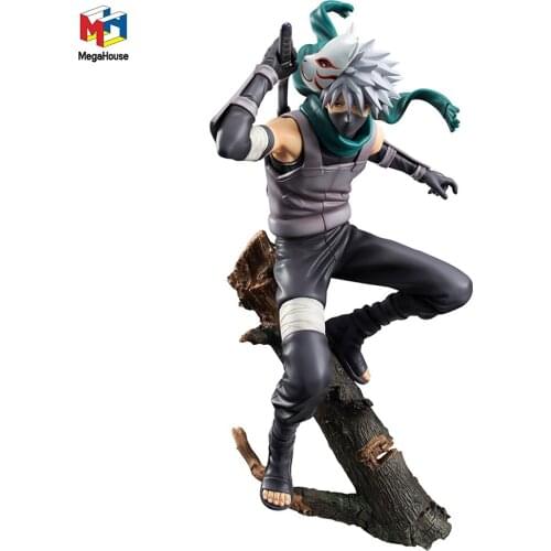 In stock MegaHouse Original GEM Naruto: Shippuden Anime Figure Hatake Kakashi 24cm Action Figure Model Collectile Toys Gifts