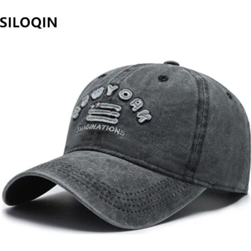 SILOQIN womens cap cotton baseball caps for men embroidery casquette hat streetwear style bone casual couple hats snapback cap