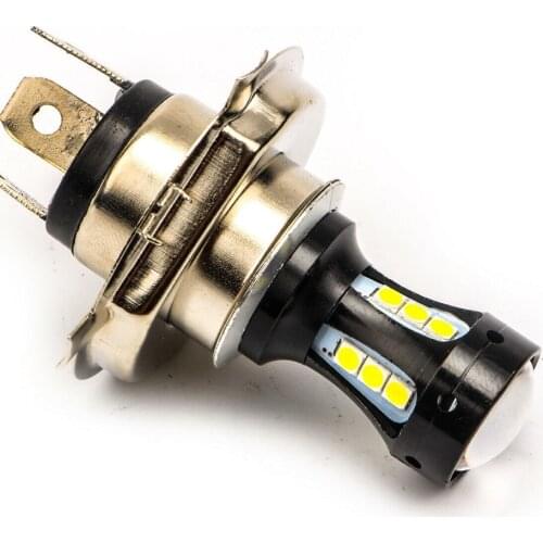 1PCS 12W Plug&play Durable Motorcycle LED Hi/Lo Beam Headlight Front Light Bulb Lamp for Honda H4 Motorcycle 800LM White