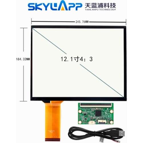 10 Pcs 12.1''Inch Capacitive Touch Screen 4:3 USB and IIC Interface for Industrial Medical Embedded 260.5mm*204 mm Touchpanel