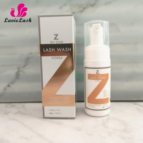 10pcs original Korea Eyelash Extensions Foam Sky Zone Lash Wash 50g Eyelash Cleaner Shampoo False eyelash cleaning Foam tool