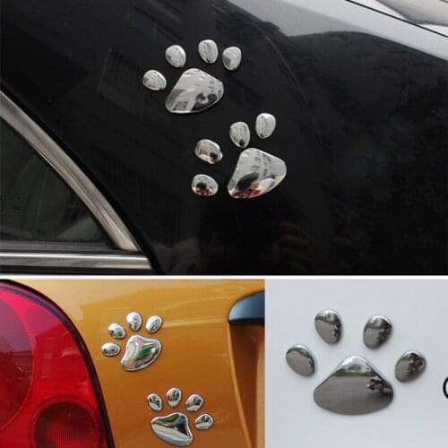 2PCS Car Sticker 3D Animal Dog Cat Bear Foot Prints Auto Accessories for BMW 1 2 3 4 5 6 7 Series X1 X3 X4 X5 X6 E60 E90 F07 F09
