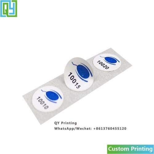 2000 pcs 8*8 mm Free shipping Customized logo Serial number Eggshell paper sticker Seal VOID label adhesvie sticker