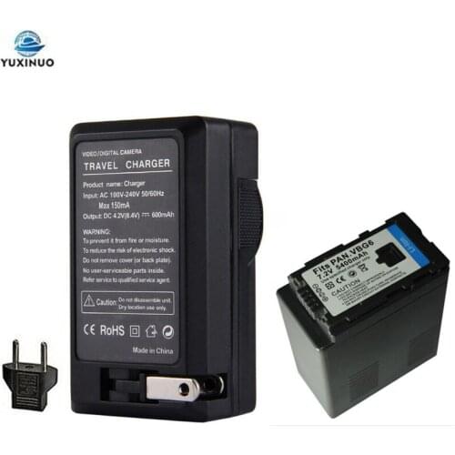 5400mAh VW-VBG6 VWVBG6 VBG6GK Camera Battery + AC Charger For PANASONIC AG-AC7 AG-AC160A AG-AF100 AG-130 AG-HMC154ER HMC154GK