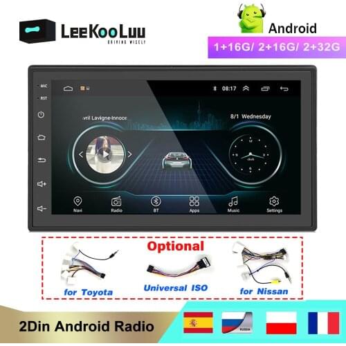 LeeKooLuu Car Radio 2 Din Android Autoradio GPS Multimedia Player Auto Stereo Receiver for Volkswagen Nissan Hyundai Kia Toyota