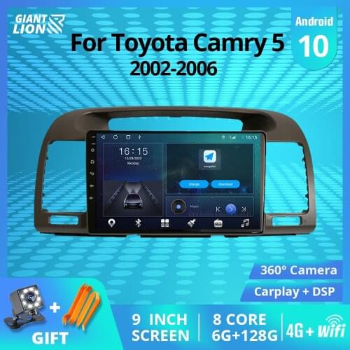 2DIN Android 10 Car Radio For Toyota Camry 5 2002-2006 Car Video Auto Radio GPS Navigation Stereo Receiver Car Multimedia Player
