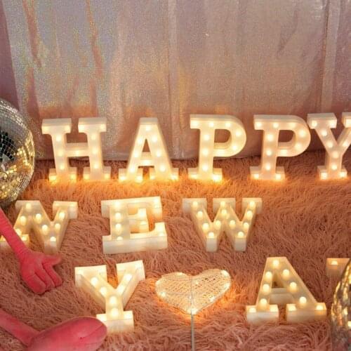 Letter Lights Led Luminous English Love Digital Modeling Tanabata Valentines Day Proposal Confession Arrangement Props