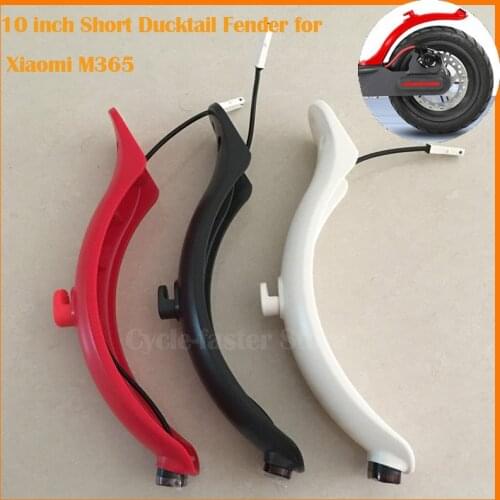 Electric Scooter 10 inch Rear Mudguard Suit With LED Tail Lamp Screws Splash Mud Short Ducktail Fender for Xiaomi M365 Parts