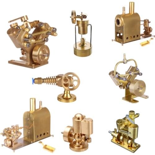 Microcosm Mini Pure Copper Brass Steam Engine Model Toy Creative Gift Set with or without Boiler Home Decoration Birhtday Gift