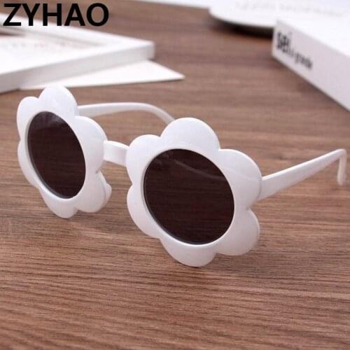 Fashion Flowers New Children Sunglasses Transparent Jelly Glasses Baby Cute Sun Flower Kids Sunglasses for Boys Girls Oculos