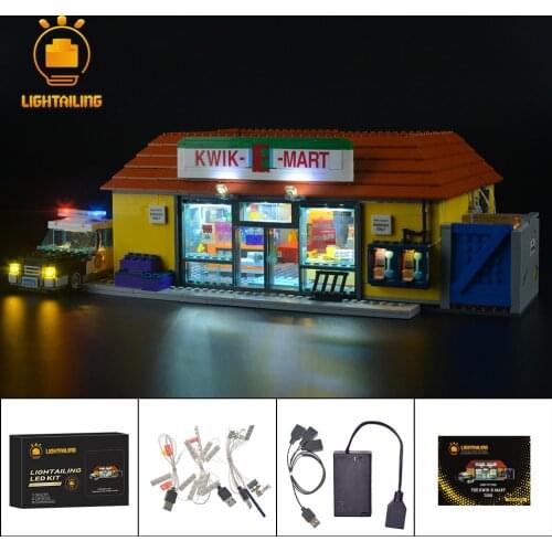 LIGHTAILING Led Light Kit For The Kwik-E-Mart Building Block Model Lighting Set Compatible With 71016 And 16004