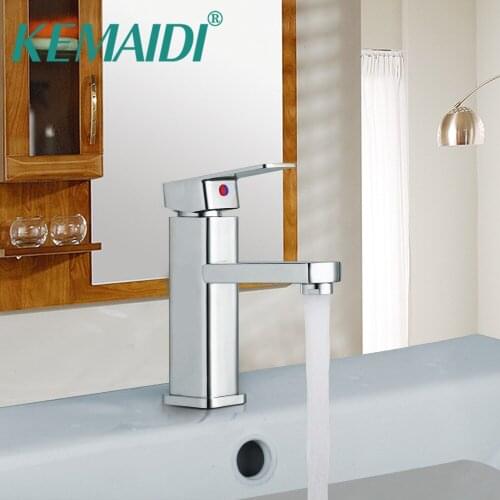 KEMAIDI RU New Waterfall Modern Bathroom Basin Sink Faucet Copper Vessel Sink Water Tap Mixer Zinc Alloy Chrome Faucet Mixer Tap